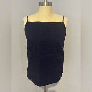 Anthropologie Apron Back Top Size Large Navy Blue